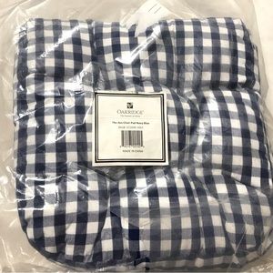 The Ava Chair Pad by OakRidge Navy Blue White Plaid New